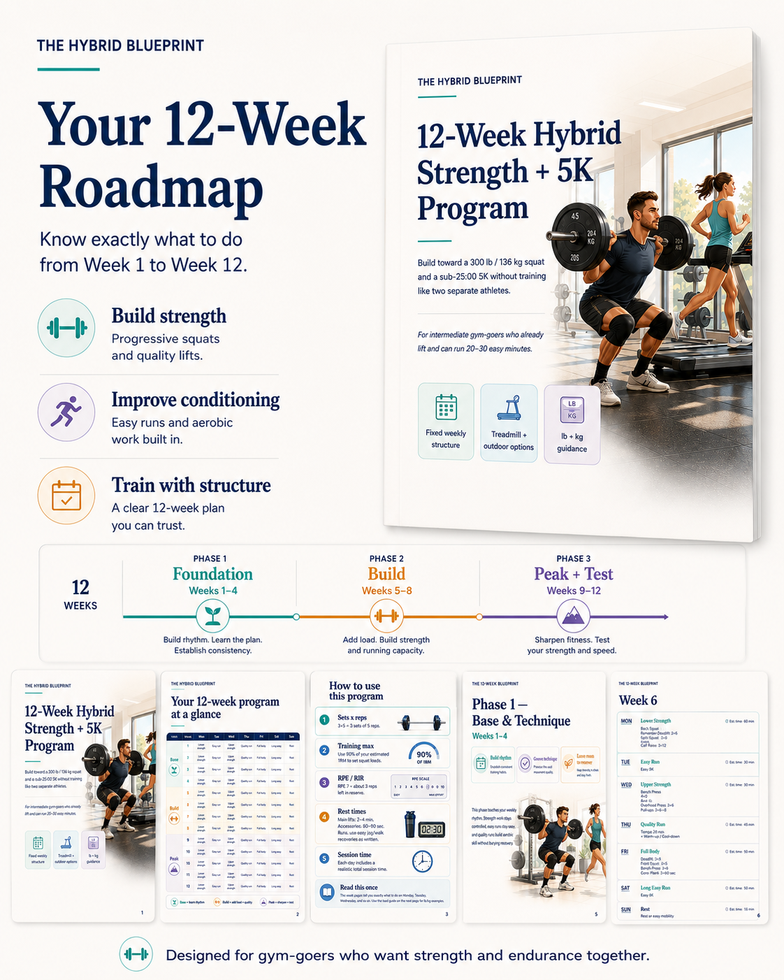 12-Week Hybrid Strength +5K Program