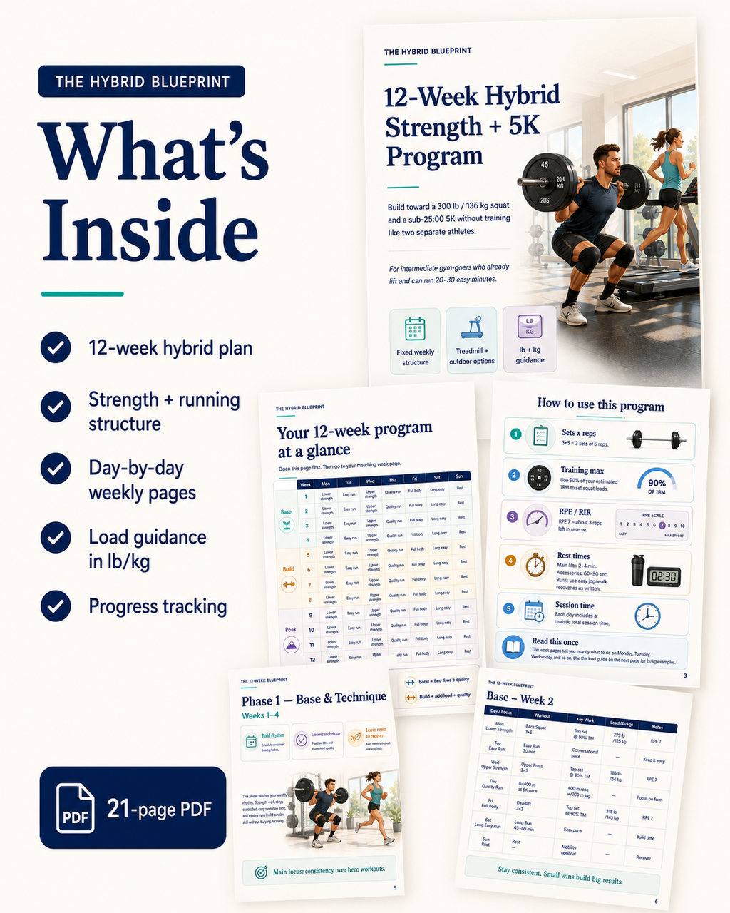 12-Week Hybrid Strength +5K Program